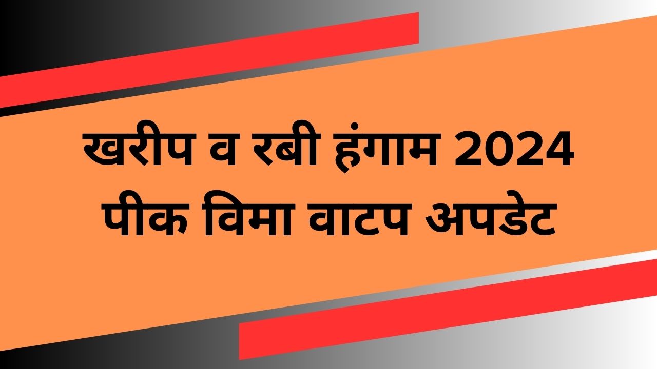खरीप व रबी हंगाम पीक विमा वाटप 2024 अपडेट